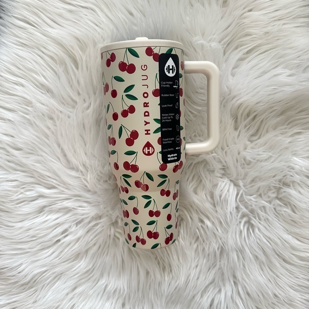 HydroJug 40oz Cherries Traveler Tumbler